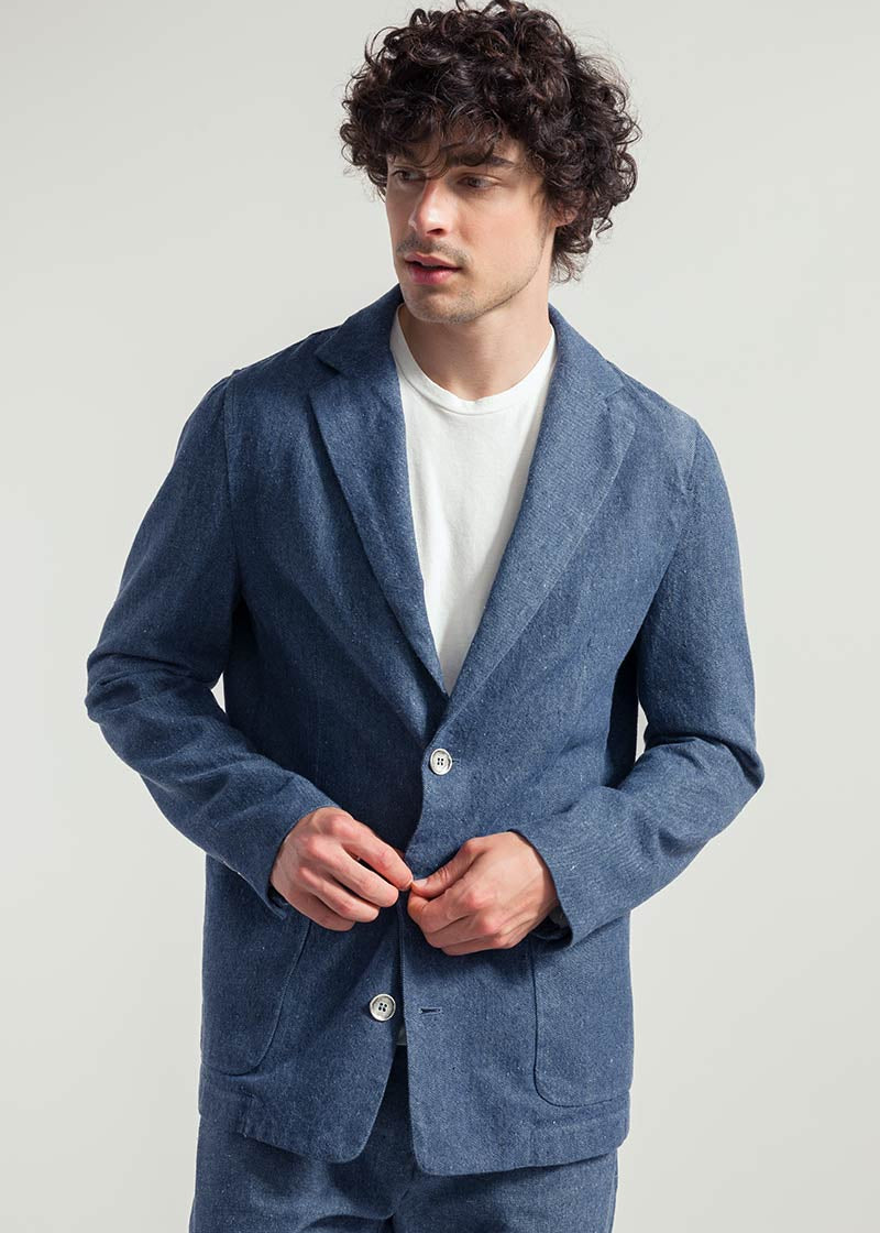 Denim | Blazer uomo jeans rigenerato