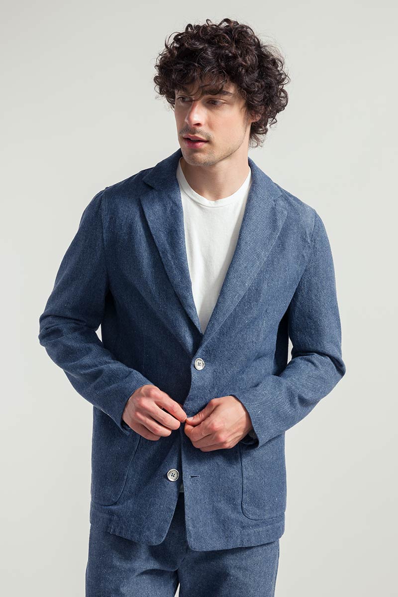 Denim | Blazer uomo jeans rigenerato