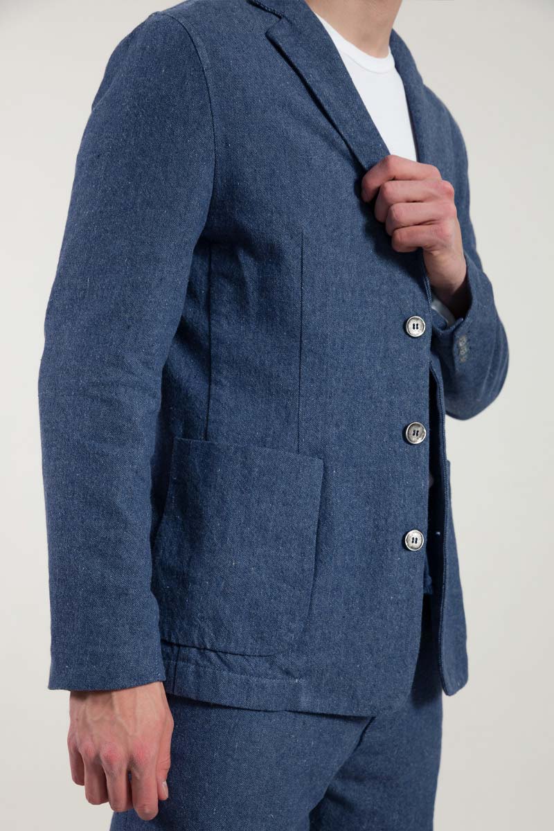 Denim | Blazer uomo jeans rigenerato