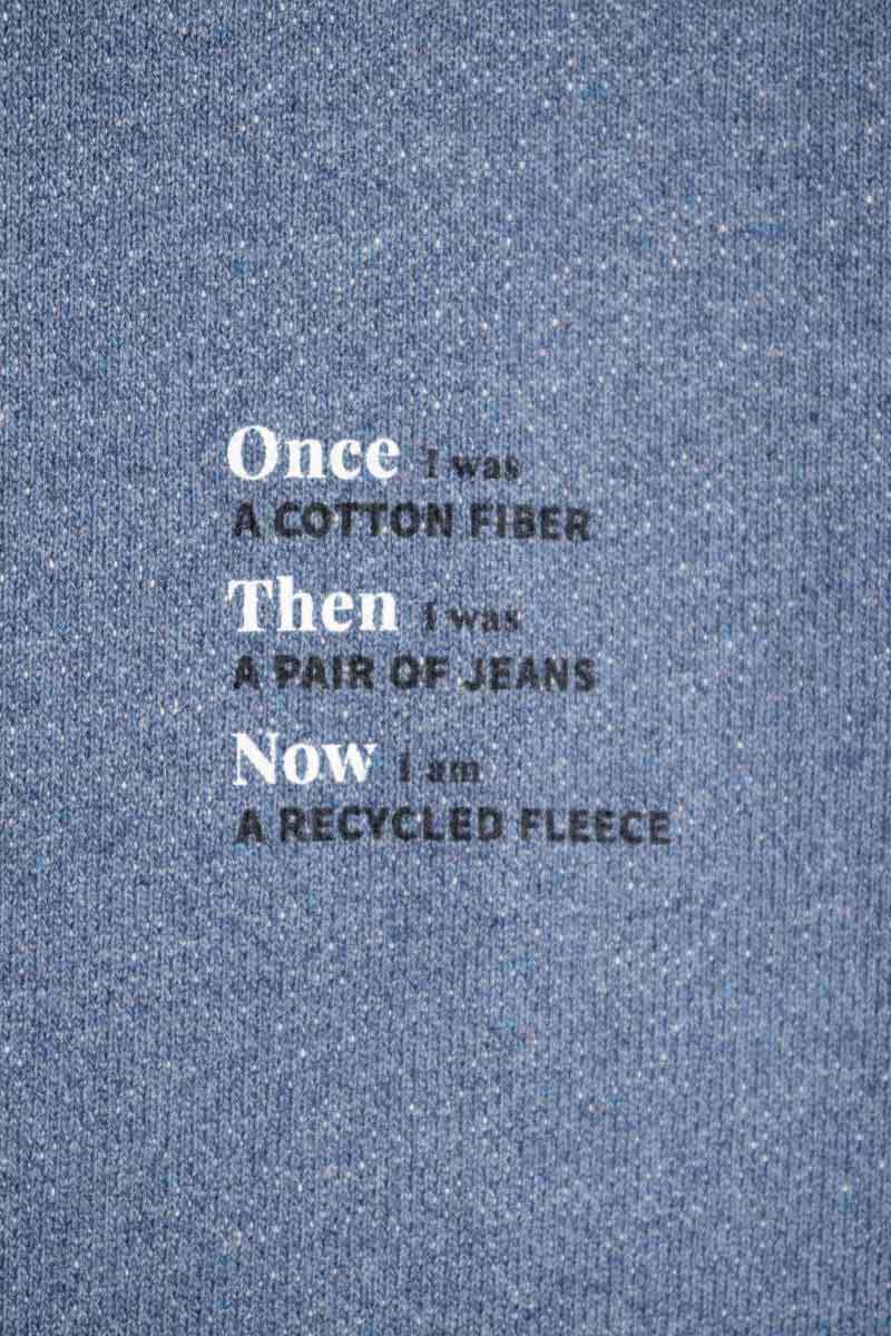  Felpa zip jersey jeans rigenerato