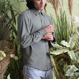 Verde Olivo | Camicia Jersey Cotone Rigenerato