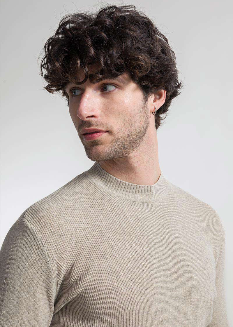 Beige Avena | Maglia Uomo Cotone Rigenerato Orlando