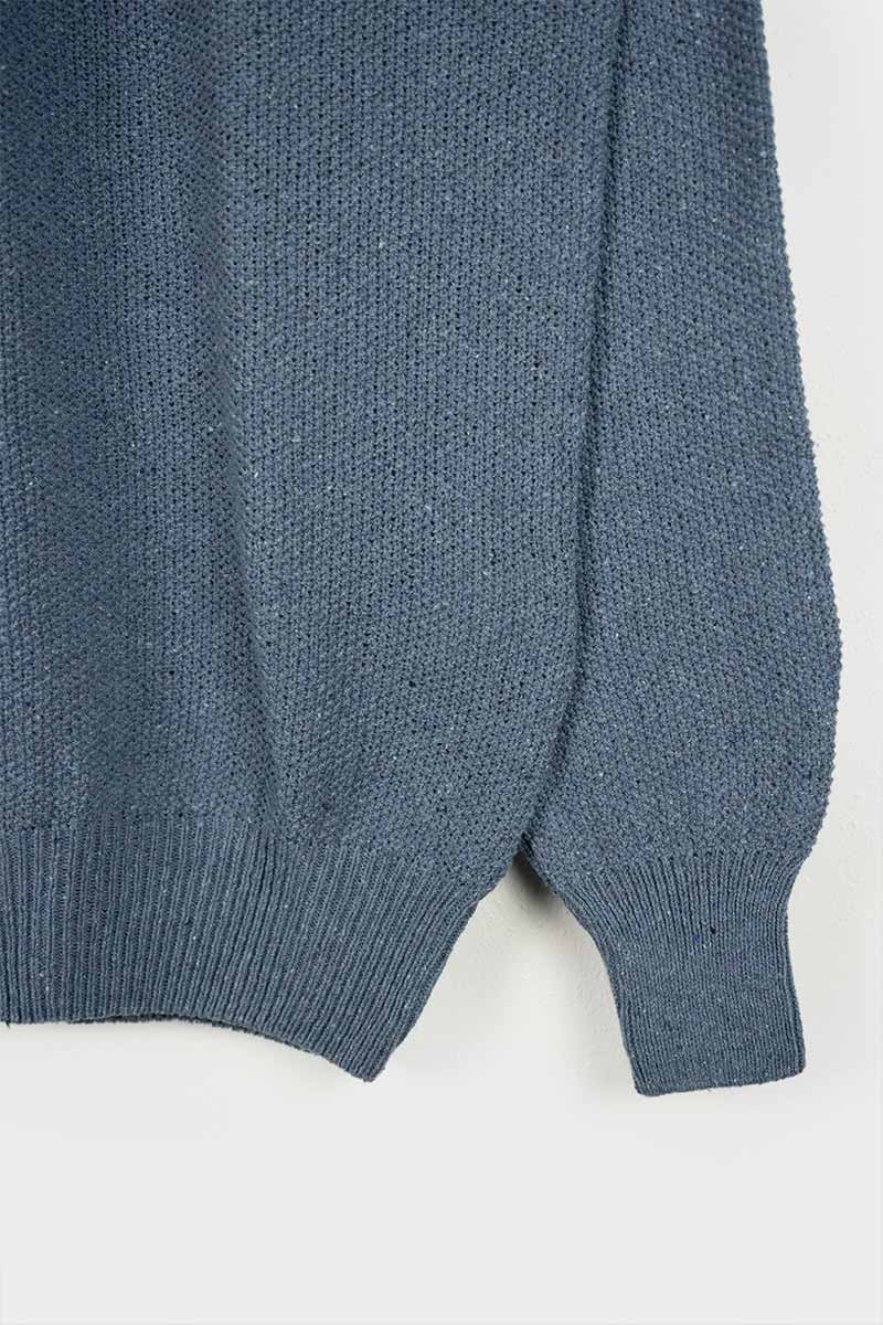 Blu Atlantico | Maglioncino leggero cotone jeans rigenerato