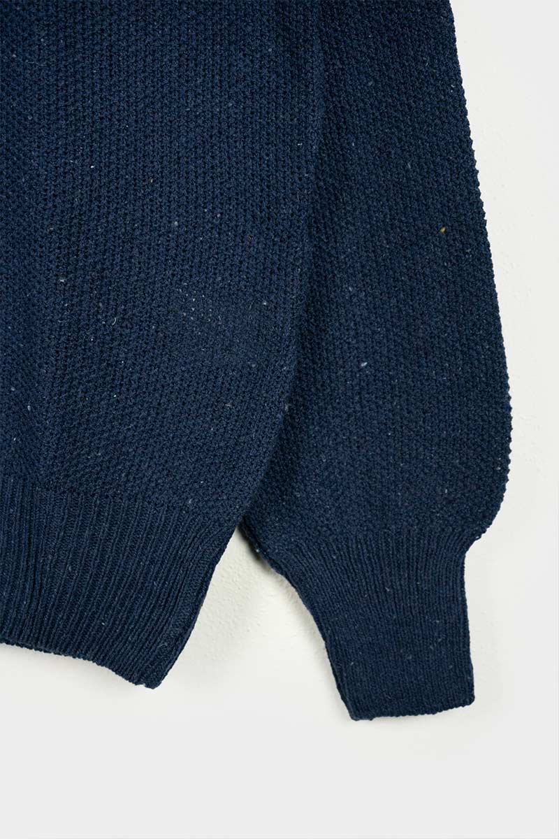 Blu Baltico | Maglioncino leggero cotone jeans rigenerato