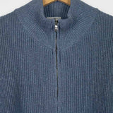 Blu Atlantico | Cardigan zip uomo cotone rigenerato