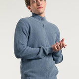 Blu Atlantico | Cardigan zip uomo cotone rigenerato