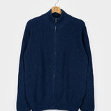 Blu Baltico | Cardigan zip uomo cotone rigenerato