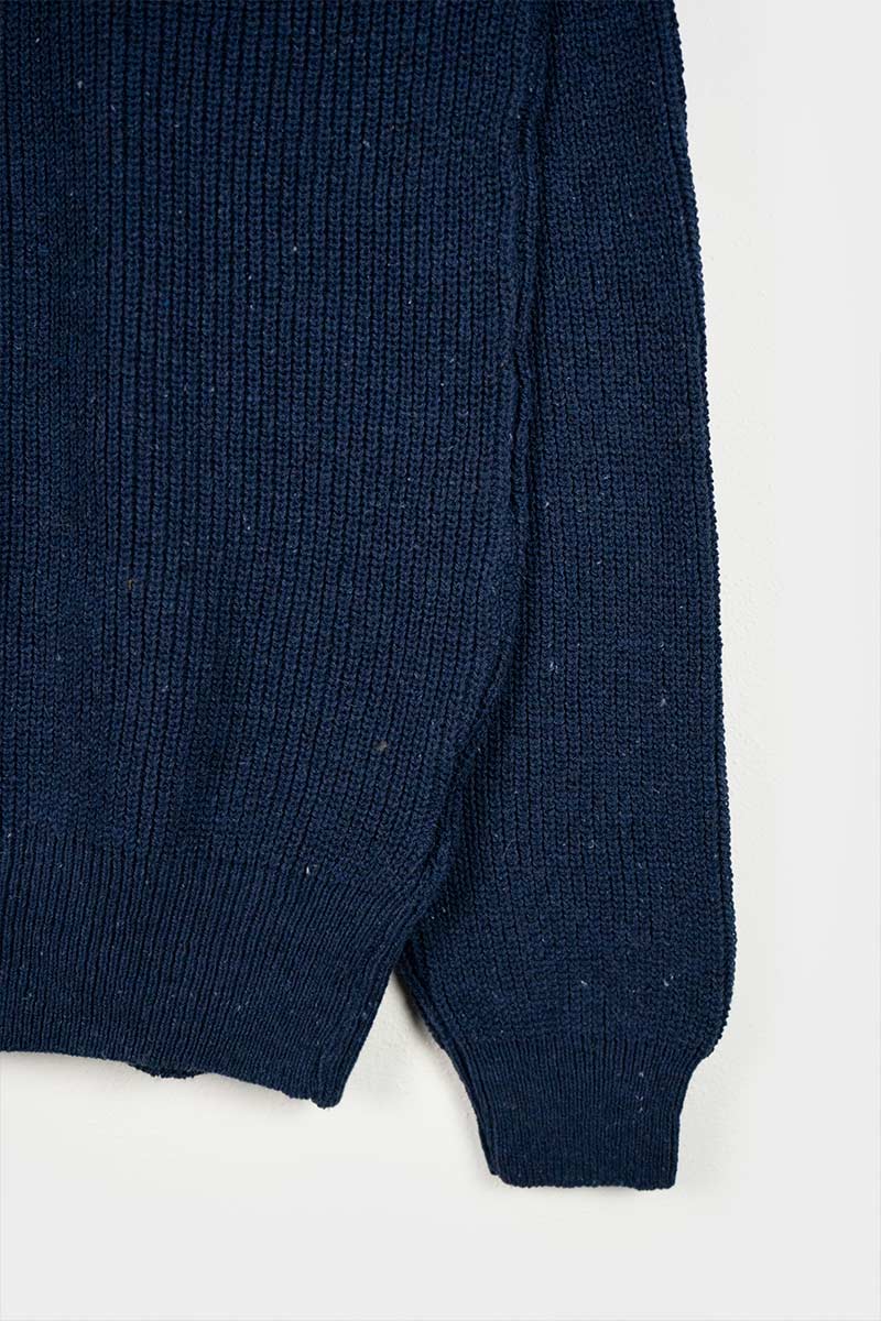 Blu Baltico | Cardigan zip uomo cotone rigenerato