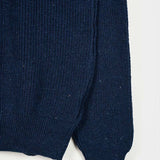 Blu Baltico | Cardigan zip uomo cotone rigenerato