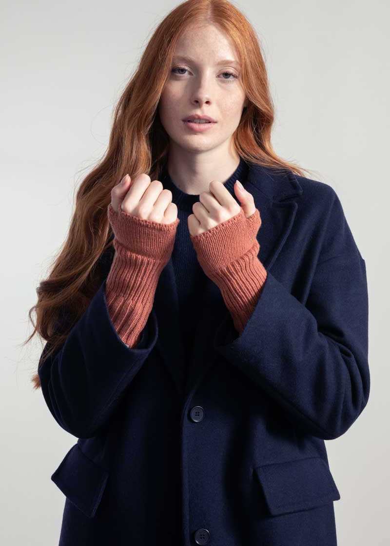 Manicotti Cashmere Rigenerato Tamara Rosa Pompelmo