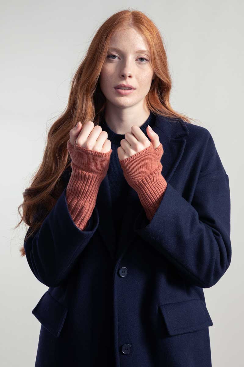 Manicotti Cashmere Rigenerato Tamara Rosa Pompelmo