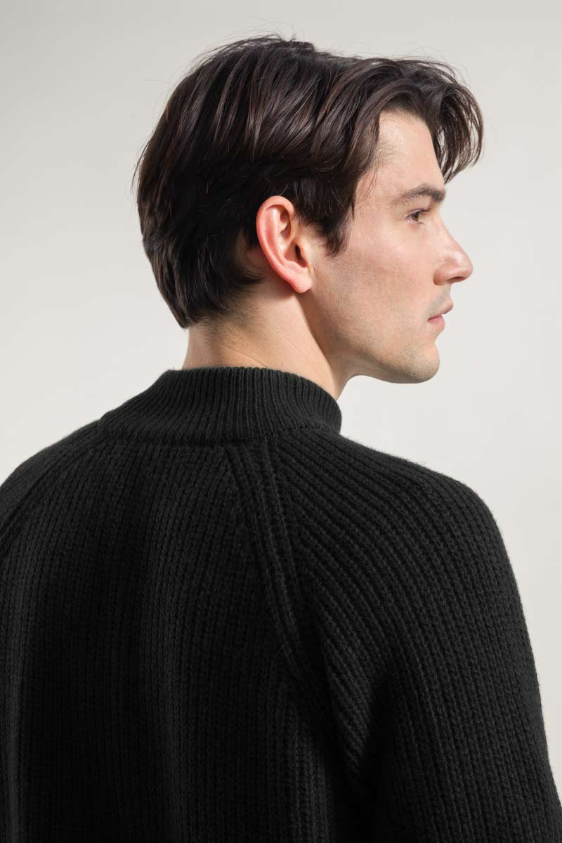 Nero Ardesia | Cardigan Uomo Cashmere Rigenerato Ippolito