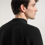 Nero Ardesia | Cardigan Uomo Cashmere Rigenerato Ippolito