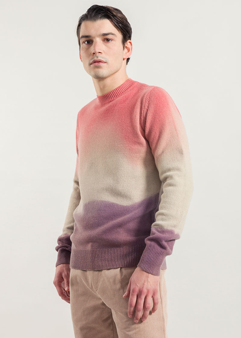 Rosa-Violet | Maglia Uomo Cashmere Rigenerato Folco