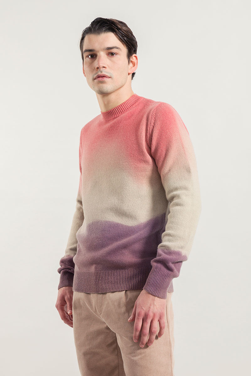 Rosa-Violet | Maglia Uomo Cashmere Rigenerato Folco