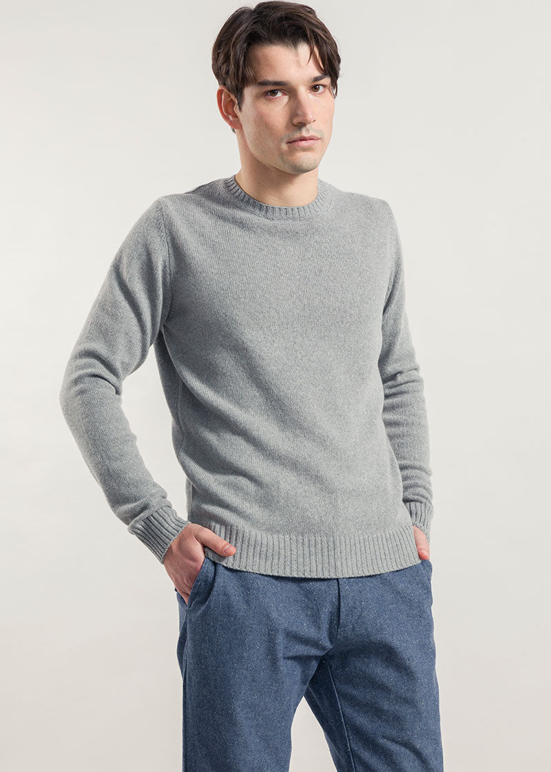 Grigio Calce | Maglia Uomo Cashmere Rigenerato Romeo