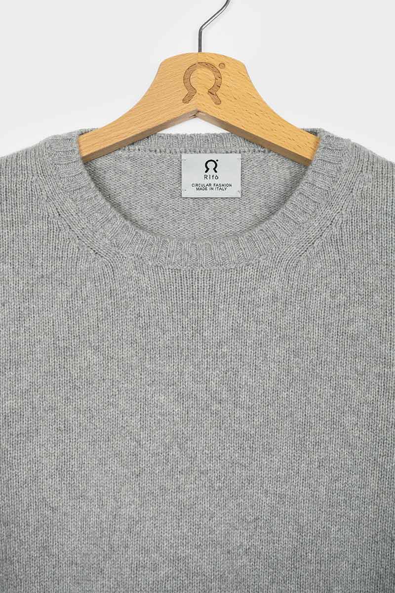 Grigio Calce | Maglia Uomo Cashmere Rigenerato Romeo