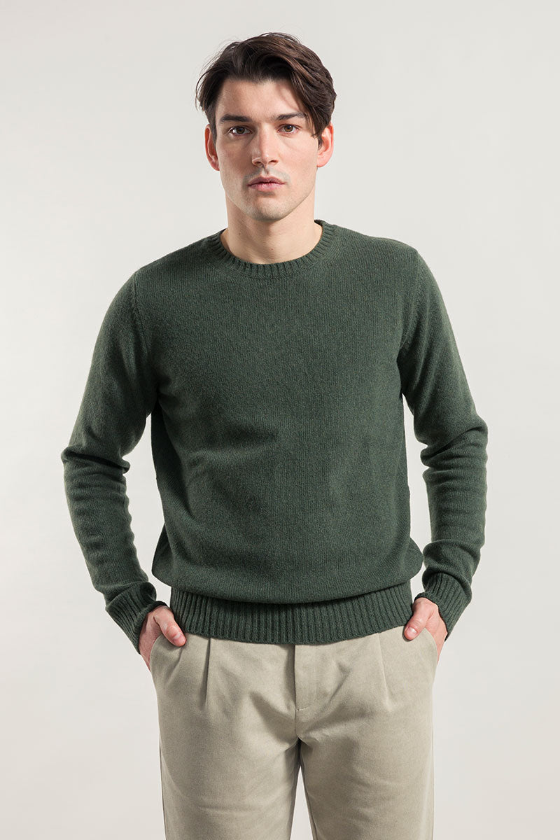 Verde Foresta | Maglia Uomo Cashmere Rigenerato Romeo