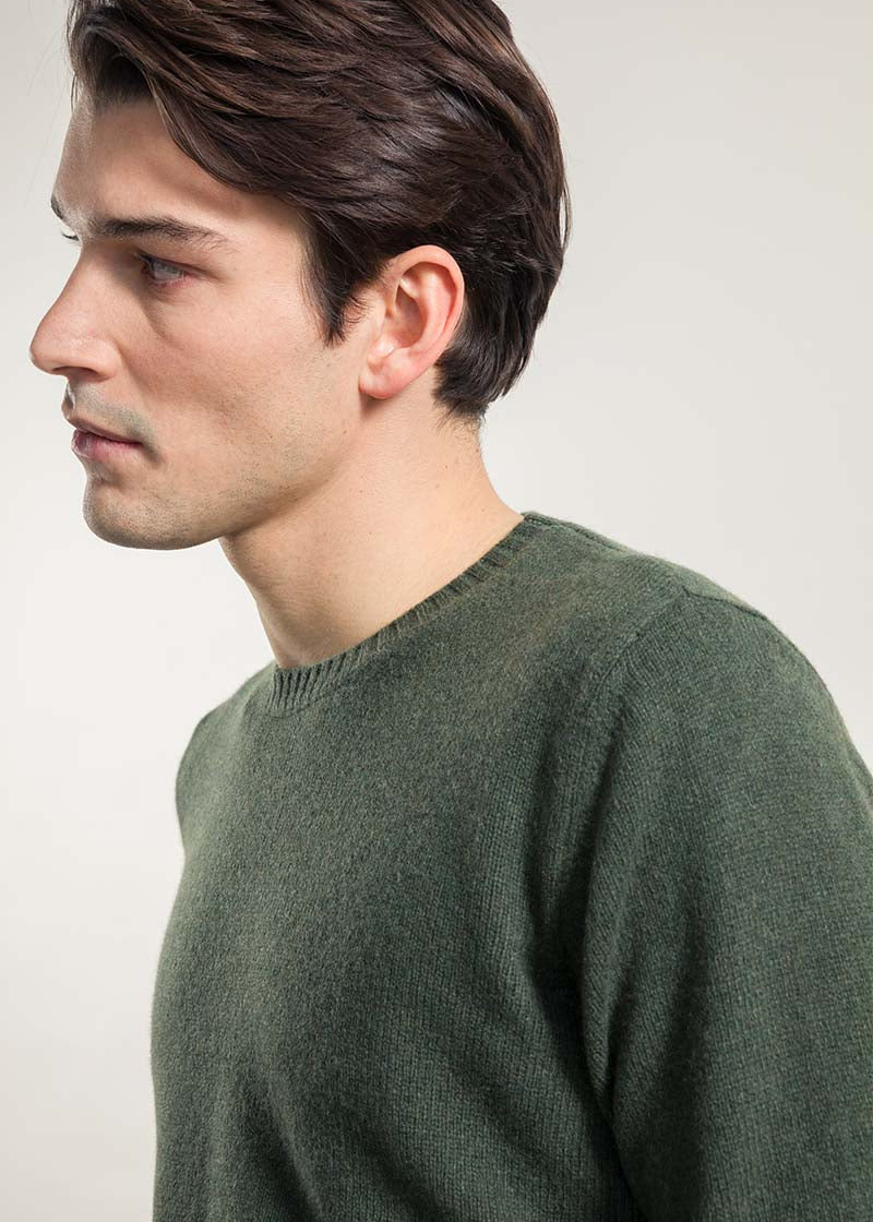 Verde Foresta | Maglia Uomo Cashmere Rigenerato Romeo