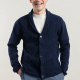 Blu Mora | Cardigan Uomo Lana Rigenerata Ambrogio