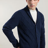 Blu Mora | Cardigan Uomo Lana Rigenerata Ambrogio