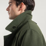 Verde Felce | Cappotto uomo peacot lana rigenerata