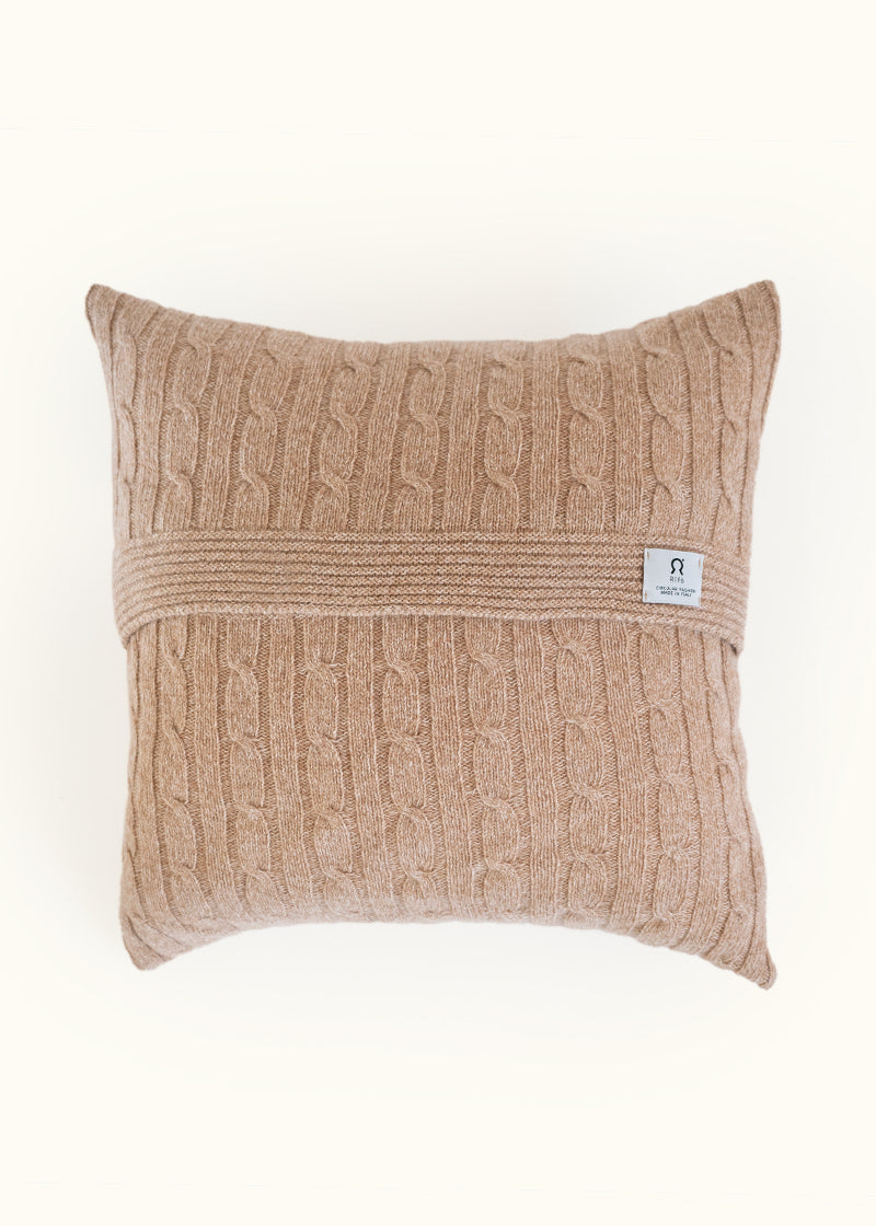 Copricuscino Cashmere Rigenerato Nedo Beige Sughero - Rifò