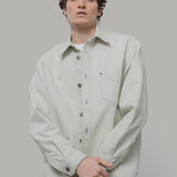 Overshirt Giacca Denim Rigenerato Unisex Remi Bianco Ecrù - Rifò Lab Moda circolare made in Italy