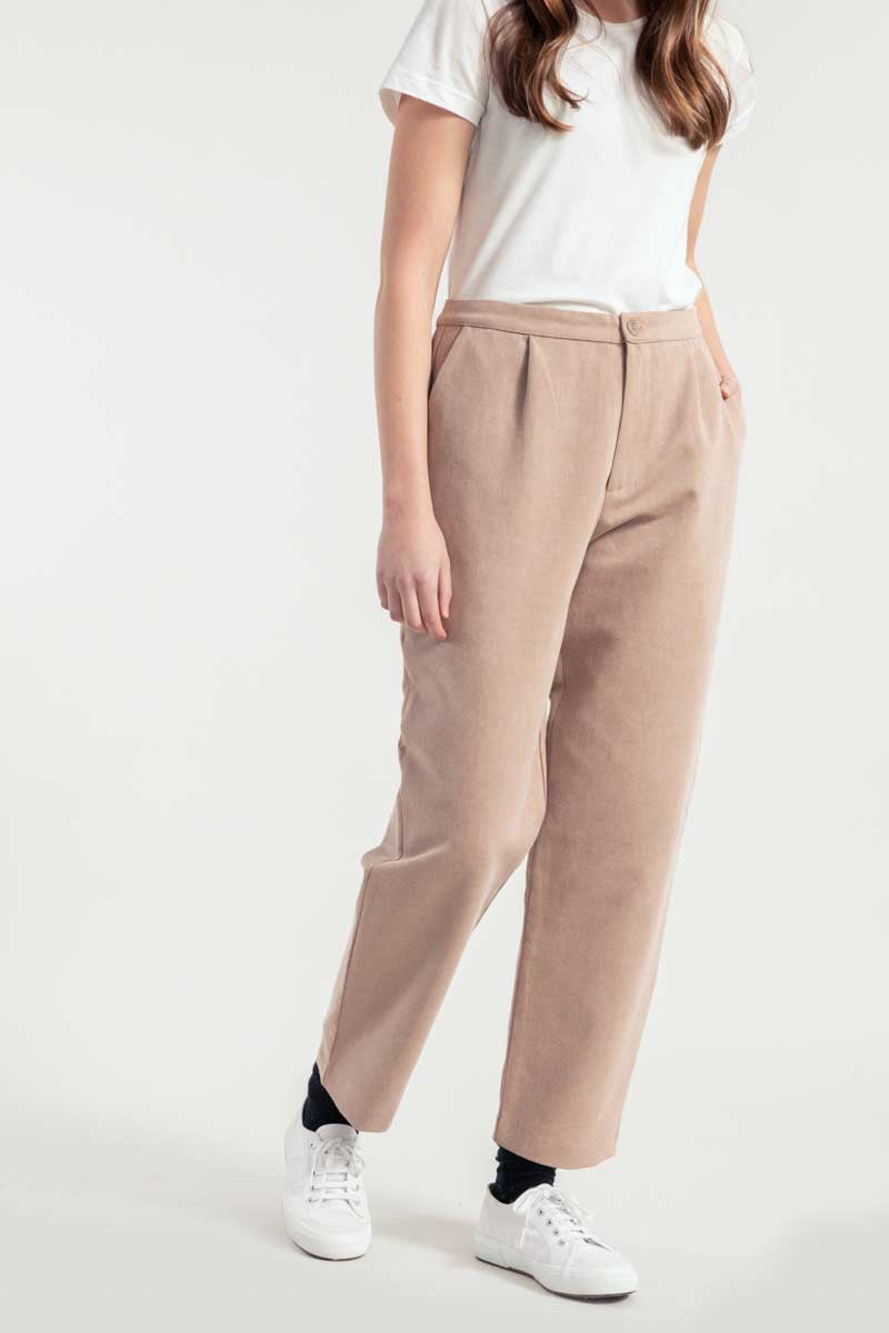 Beige Mandorla | Pantalone Donna Cotone Rigenerato Novilia