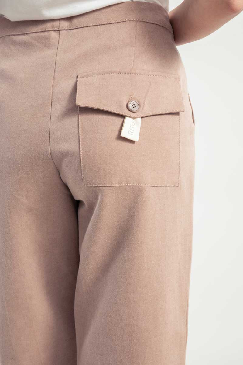 Beige Mandorla | Pantalone Donna Cotone Rigenerato Novilia