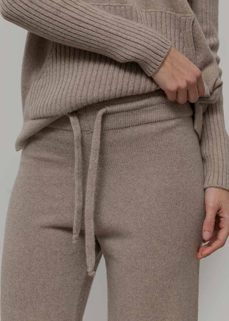 Beige Sabbia | Pantalone Donna Cashmere Rigenerato Zelda