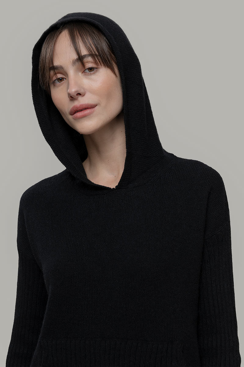 Nero Ardesia | Felpa Donna Cashmere Rigenerato Fiona