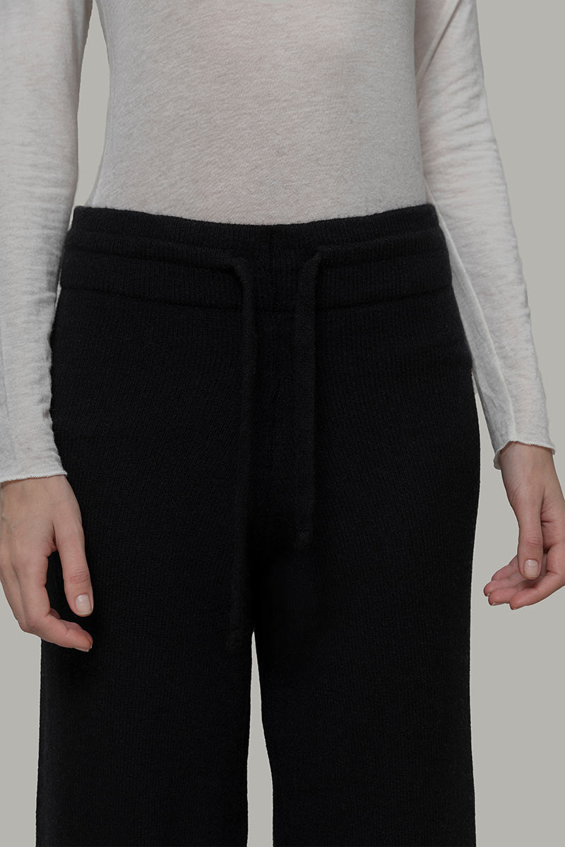 Nero Ardesia | Pantalone Donna Cashmere Rigenerato Zelda