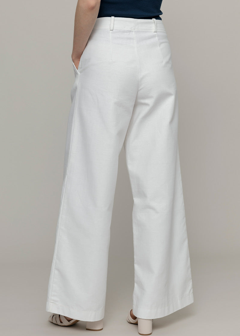 Pantaloni-Palazzo-Dritti-Bianchi-Cotone-Donna-Sostenibile-Isla