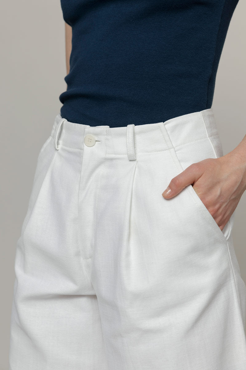 Pantaloni-Palazzo-Dritti-Bianchi-Cotone-Donna-Sostenibile-Isla