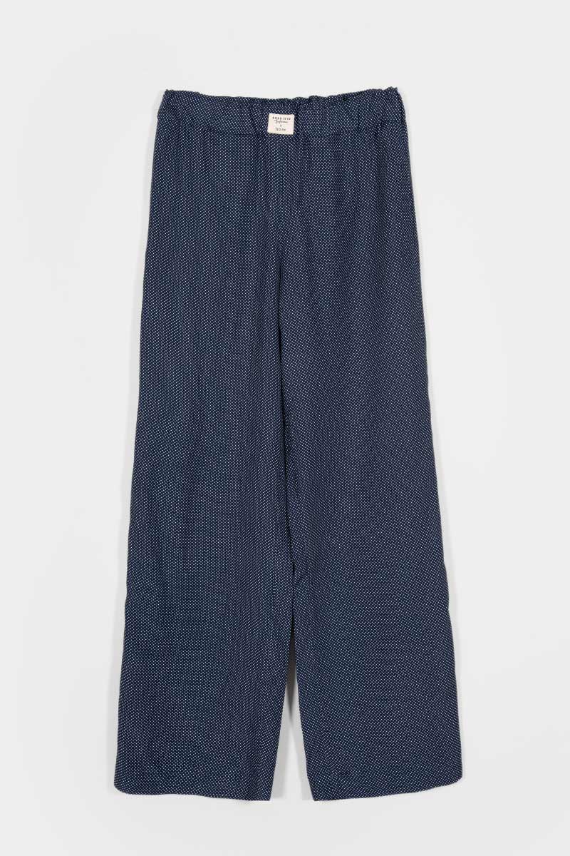 Pantaloni Larghi Donna Viscosa Blu Diana - Inghirami x Rifò
