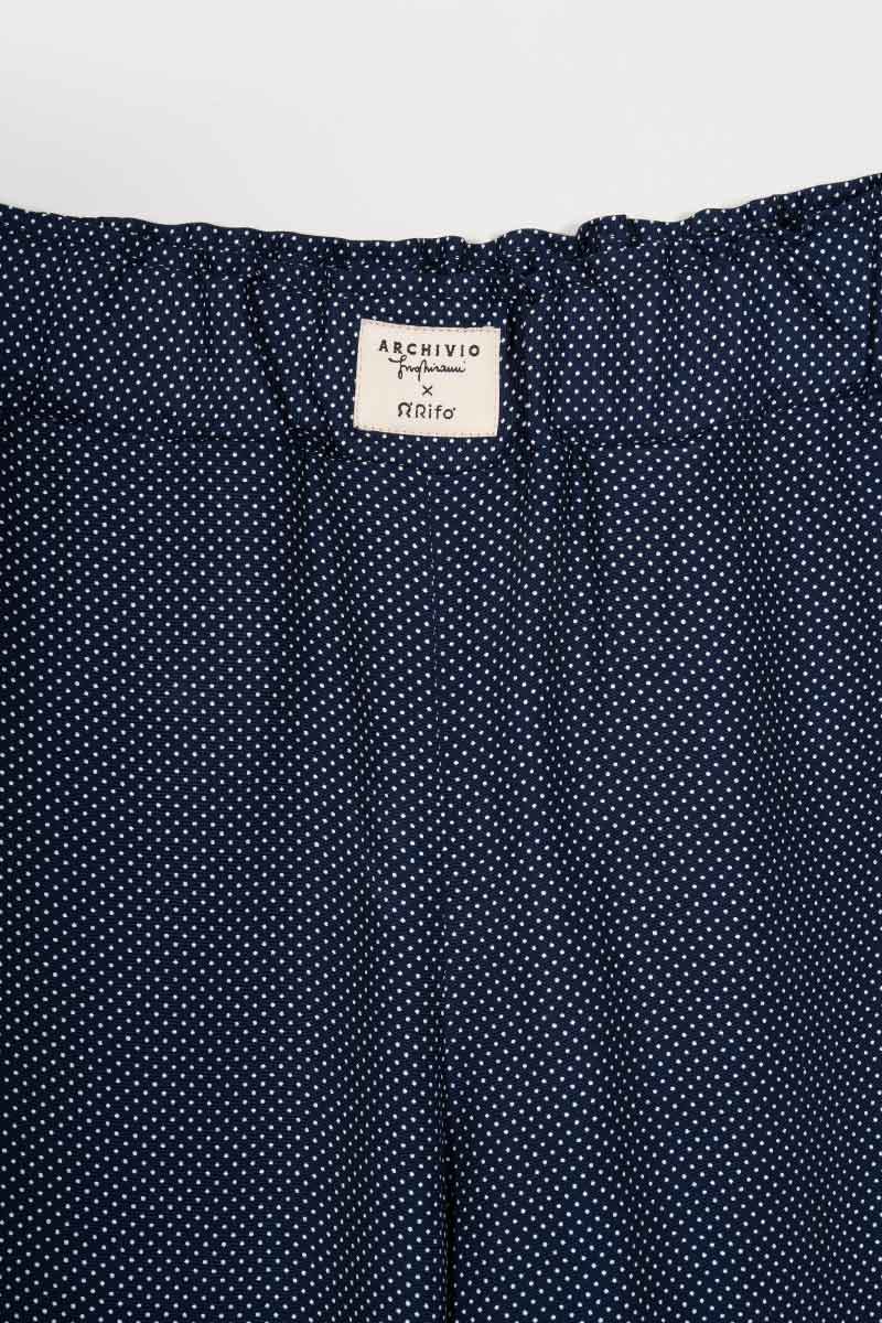 Pantaloni Larghi Donna Viscosa Blu Diana - Inghirami x Rifò
