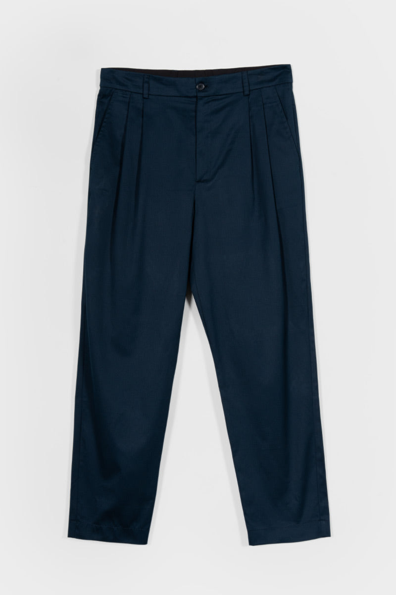 Pantaloni Chino Uomo Cotone Dead Stock Blu Mauro  - Rifò Lab Moda circolare made in Italy