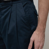 Pantaloni Chino Uomo Cotone Dead Stock Blu Mauro  - Rifò Lab Moda circolare made in Italy