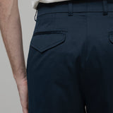 Pantaloni Chino Uomo Cotone Dead Stock Blu Mauro  - Rifò Lab Moda circolare made in Italy