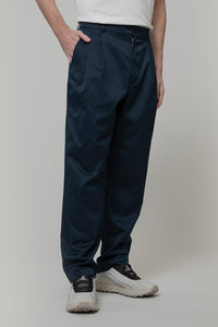 Pantaloni Chino Uomo Cotone Dead Stock Blu Mauro  - Rifò Lab Moda circolare made in Italy