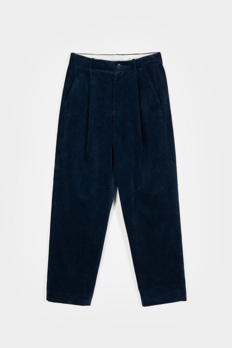 Pantaloni Chino Donna Velluto a Coste Blu Astrid - Rifò Lab Moda circolare made in Italy
