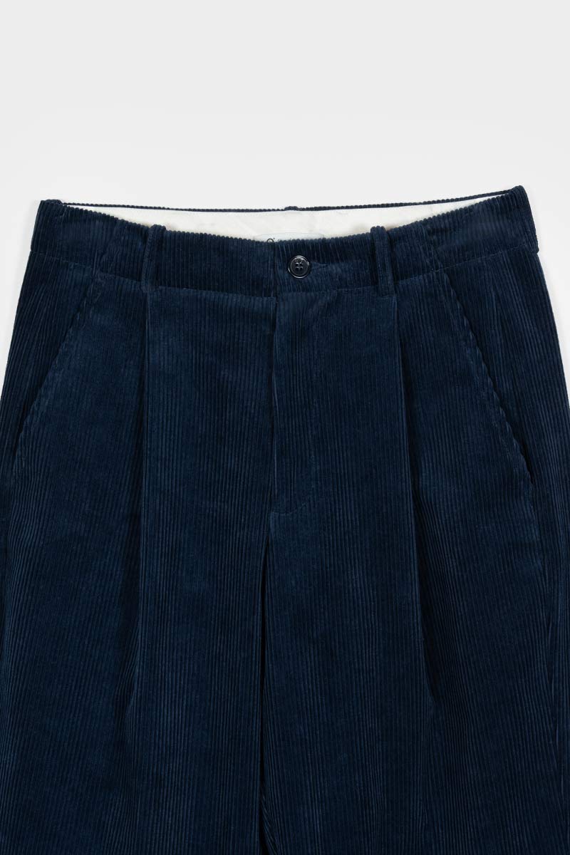 Pantaloni Chino Donna Velluto a Coste Blu Astrid - Rifò Lab Moda circolare made in Italy