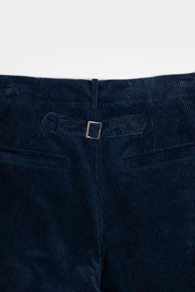 Pantaloni Chino Donna Velluto a Coste Blu Astrid - Rifò Lab Moda circolare made in Italy