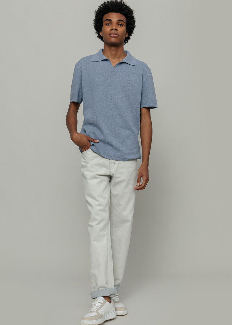 Polo Uomo Cotone Rigenerato Giancarlo Blu