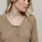 Polo Donna Lino Riciclato Nina Beige