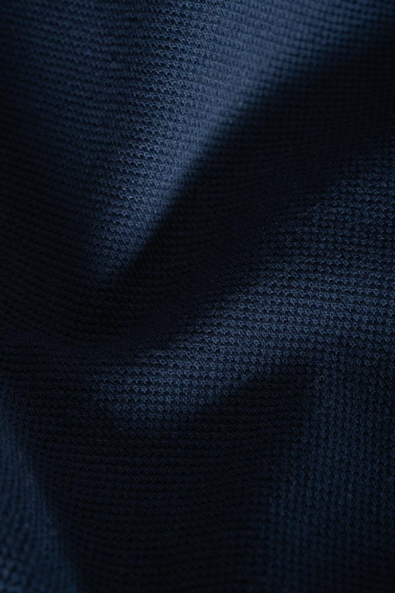 Maglietta Polo Uomo Maniche Corte Cotone Blu Luigi - Rifò