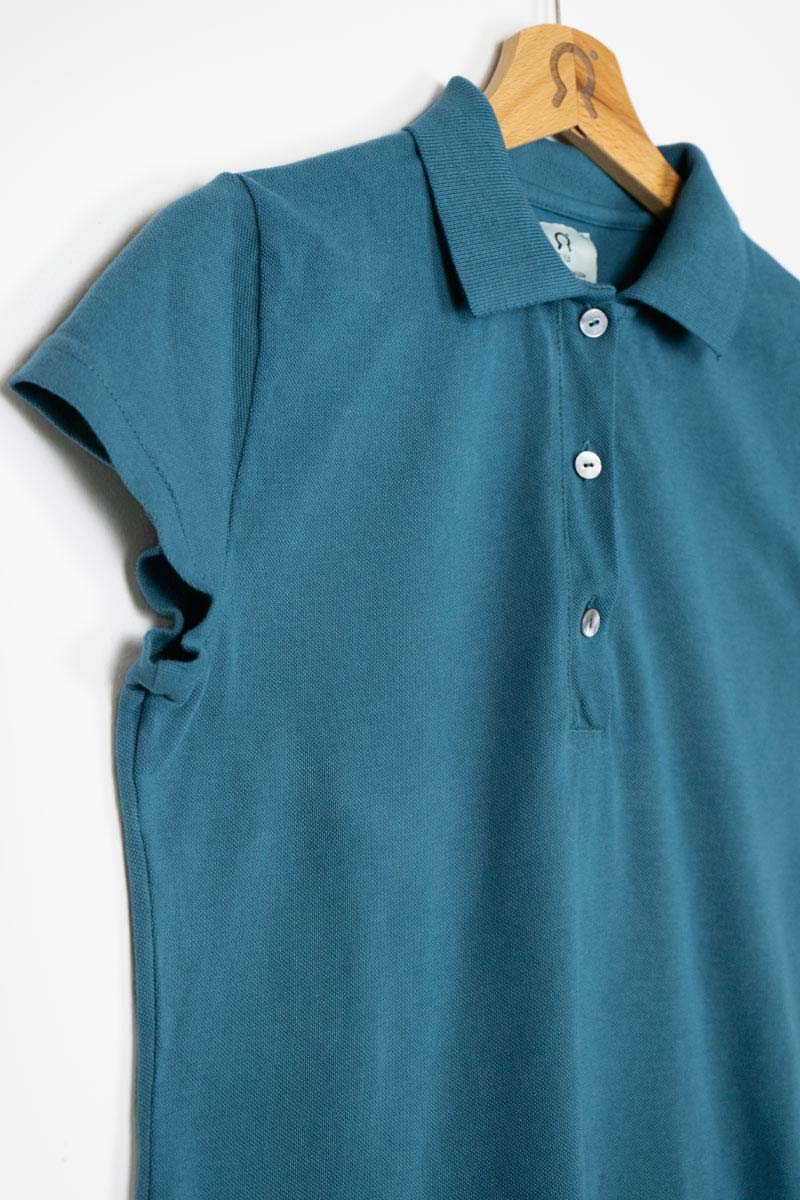 Verde Pavone | Polo Donna Cotone Rigenerato