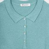 Maglia Polo Donna Senza Maniche Viscosa Rosa Blanca - Rifò Lab Moda circolare made in Italy