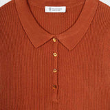 Maglia Polo Donna Senza Maniche Viscosa Rosa Blanca - Rifò Lab Moda circolare made in Italy